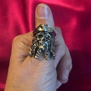 Steel Pirate Ring. Size 8 1/2